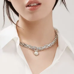 Tiffany & Co. Tiffany HardWear freshwater pearl necklace in sterling silver. | ^ Necklaces & Pendants|Men's Jewelry