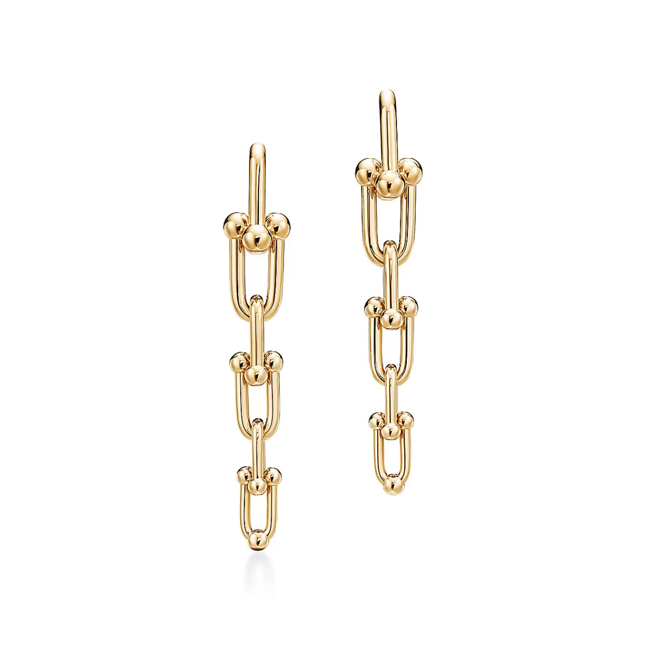 Tiffany & Co. Tiffany HardWear graduated link earrings in 18k gold. | ^ Earrings|Gold Jewelry