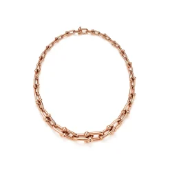 Tiffany & Co. Tiffany HardWear graduated link necklace in 18k rose gold. | ^ Necklaces & Pendants|Men's Jewelry
