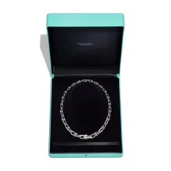 Tiffany & Co. Tiffany HardWear Graduated Link Necklace in White Gold with Pavé Diamonds | ^ Necklaces & Pendants|Men's Jewelry