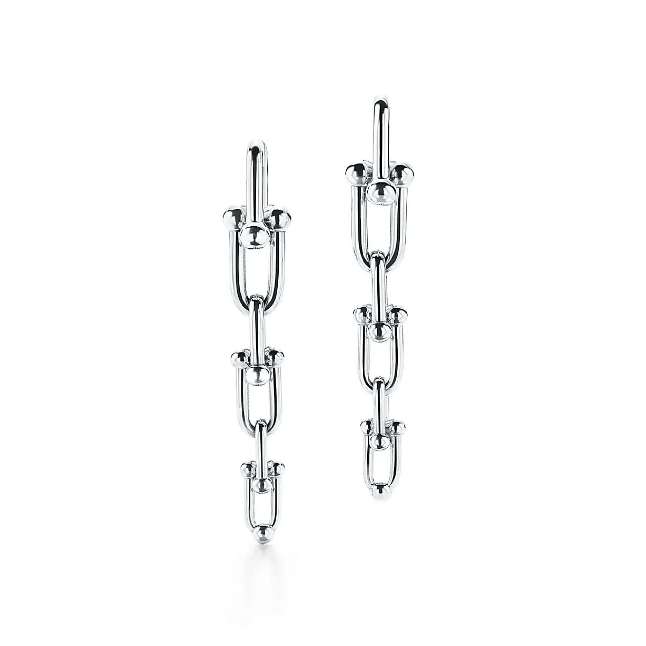 Tiffany & Co. Tiffany HardWear graduated link earrings in sterling silver. | ^ Earrings|Bold Silver Jewelry