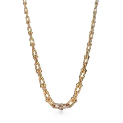 Tiffany & Co. Tiffany HardWear Graduated Link Necklace in Yellow Gold with Pavé Diamonds | ^ Necklaces & Pendants|Men's Jewelry