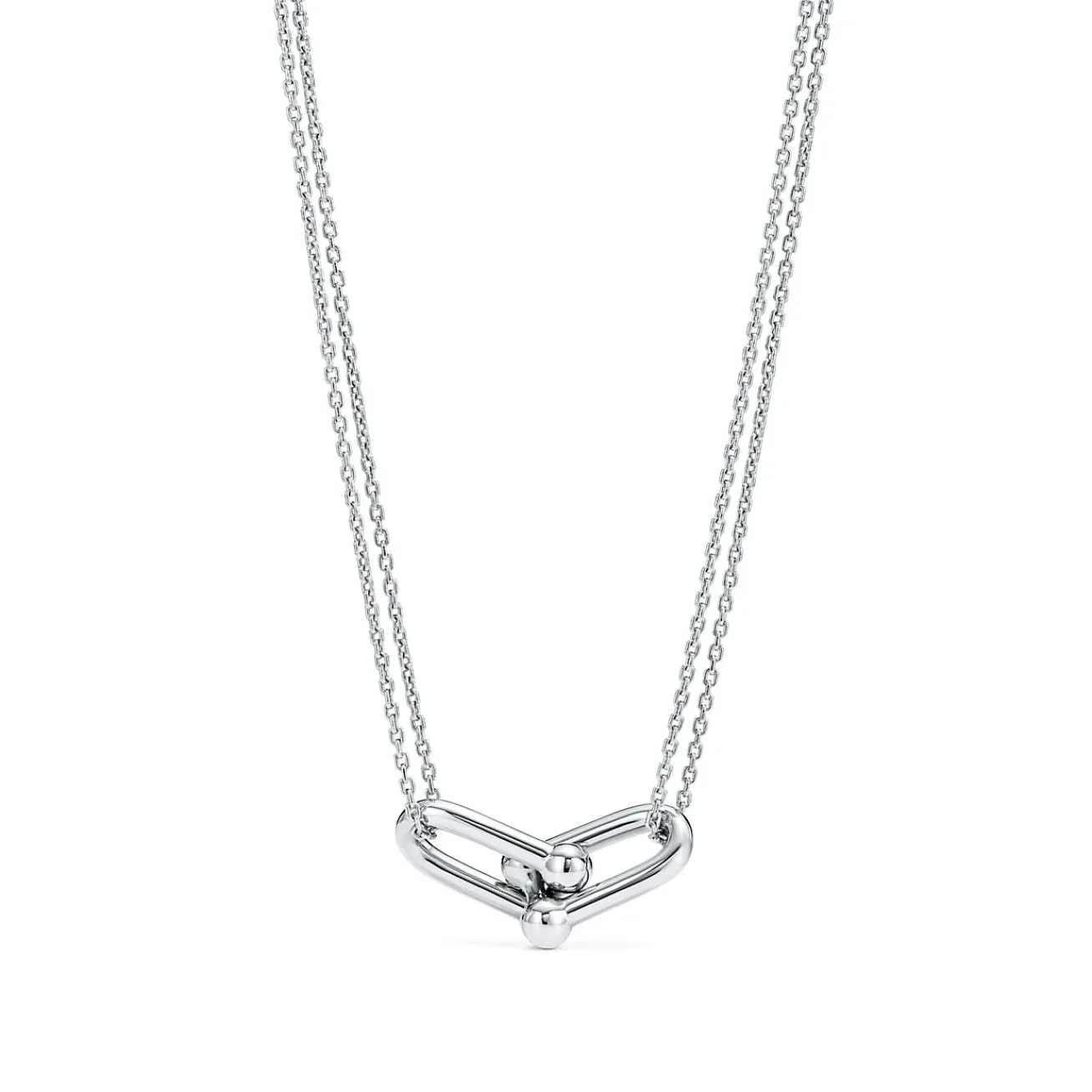 Tiffany & Co. Tiffany HardWear Large Double Link Pendant in Sterling Silver | ^ Necklaces & Pendants|Gifts for Her