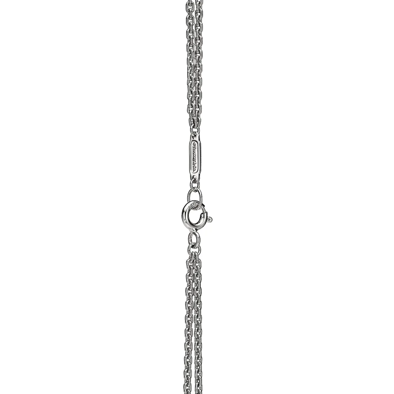 Tiffany & Co. Tiffany HardWear Large Double Link Pendant in White Gold with Pavé Diamonds | ^ Necklaces & Pendants|Diamond Jewelry