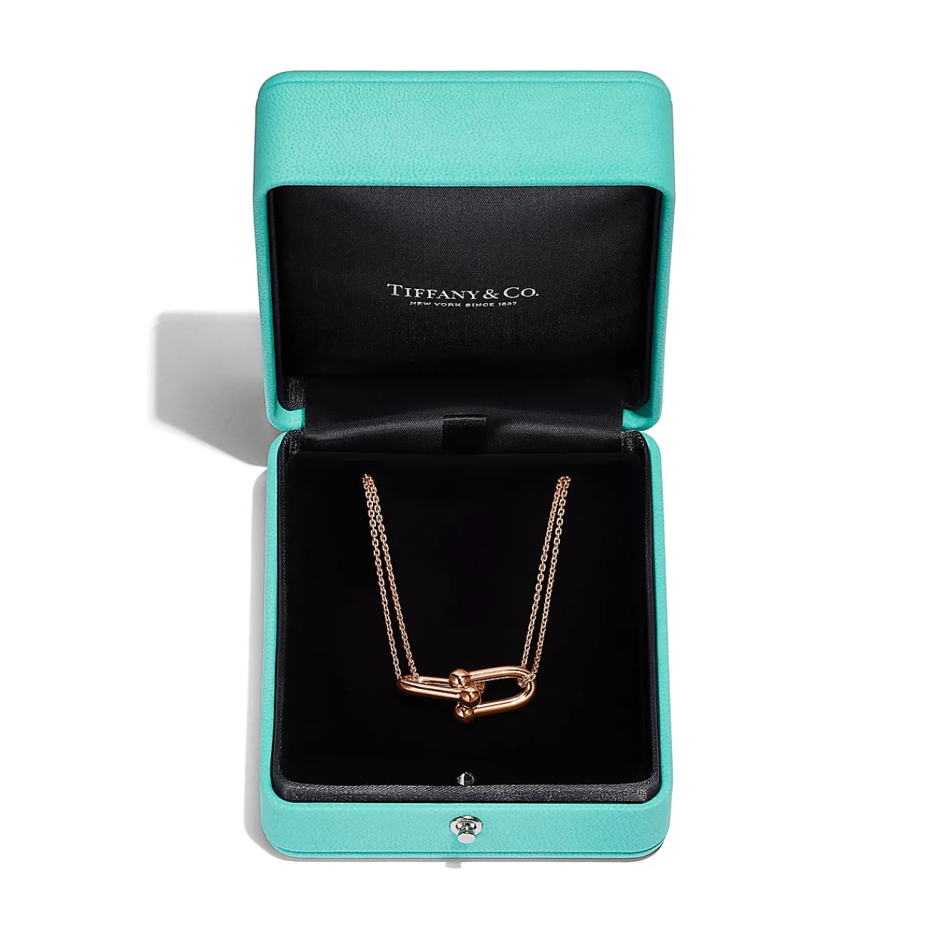 Tiffany & Co. Tiffany HardWear Large Double Link Pendant in Rose Gold | ^ Necklaces & Pendants|Rose Gold Jewelry