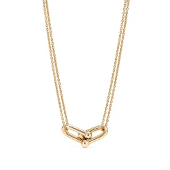 Tiffany & Co. Tiffany HardWear Large Double Link Pendant in Yellow Gold | ^ Necklaces & Pendants|Gifts for Her