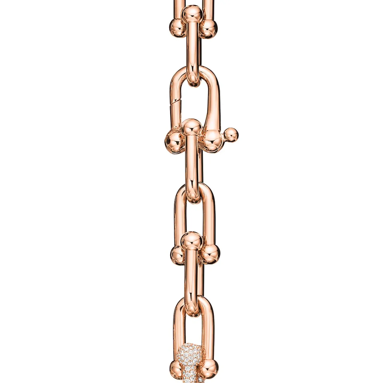 Tiffany & Co. Tiffany HardWear Large Link Bracelet in Rose Gold with Diamonds | ^ Bracelets|Men's Jewelry