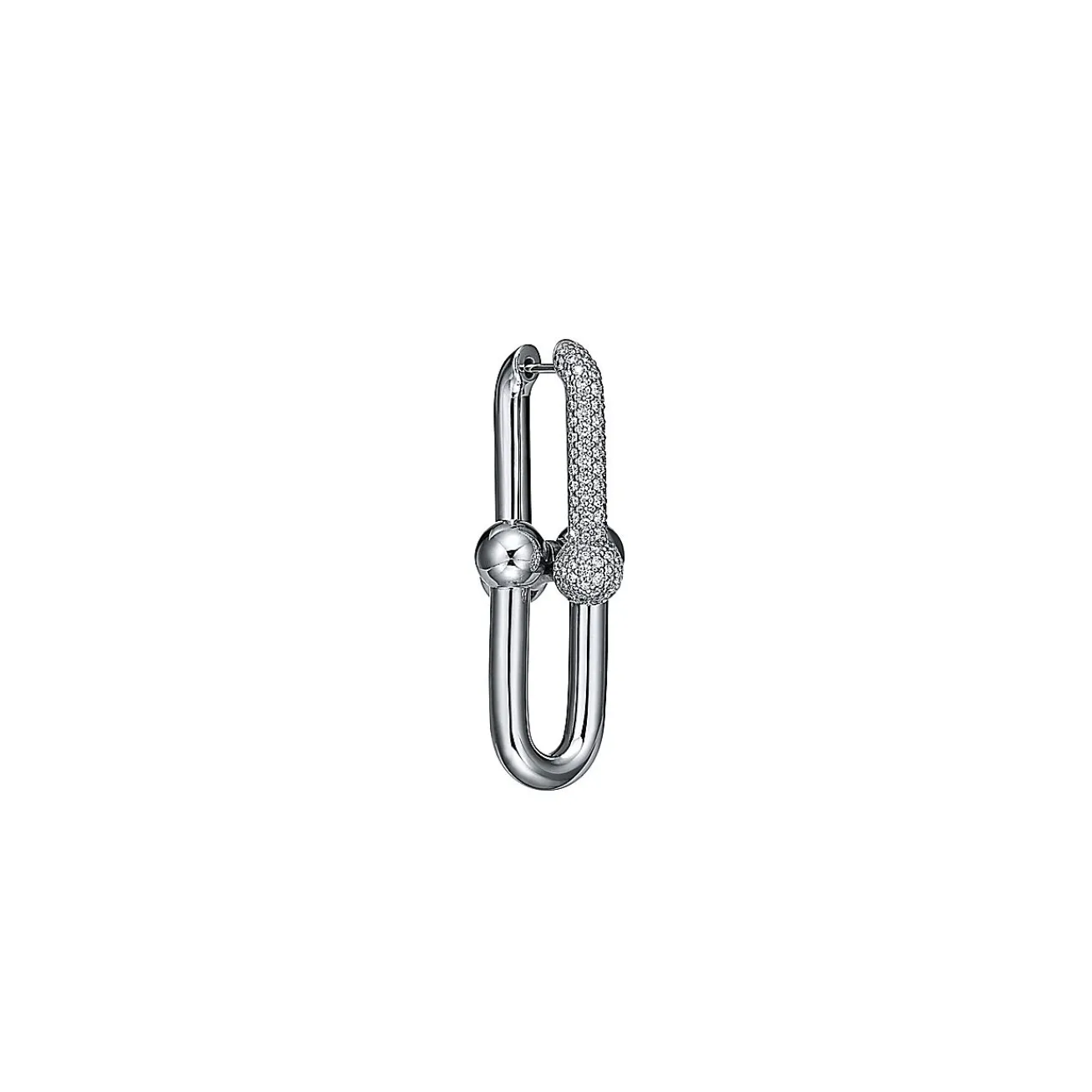Tiffany & Co. Tiffany HardWear Large Link Earrings in White Gold with Pavé Diamonds | ^ Earrings|Diamond Jewelry