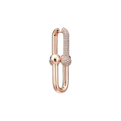 Tiffany & Co. Tiffany HardWear Large Link Earrings in Rose Gold with Pavé Diamonds | ^ Earrings|Rose Gold Jewelry