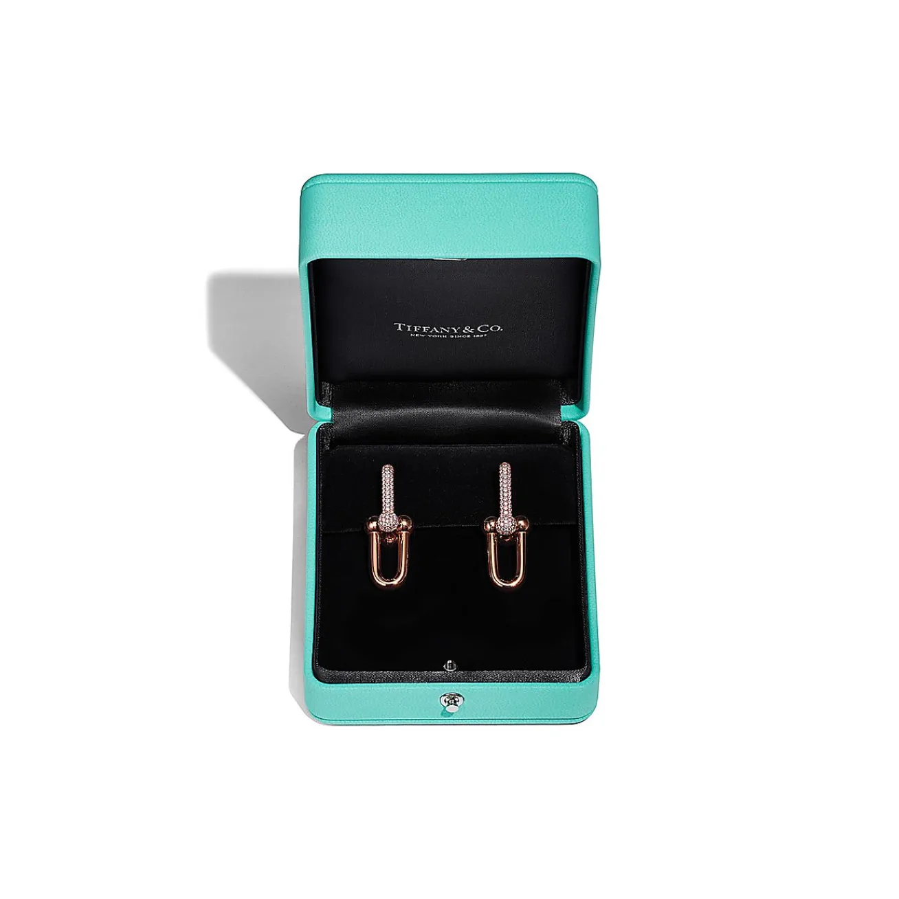Tiffany & Co. Tiffany HardWear Large Link Earrings in Rose Gold with Pavé Diamonds | ^ Earrings|Rose Gold Jewelry