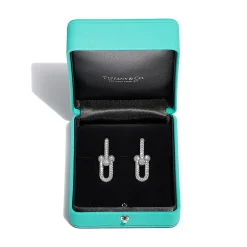 Tiffany & Co. Tiffany HardWear Large Link Earrings in White Gold with Pavé Diamonds | ^ Earrings|New Jewelry