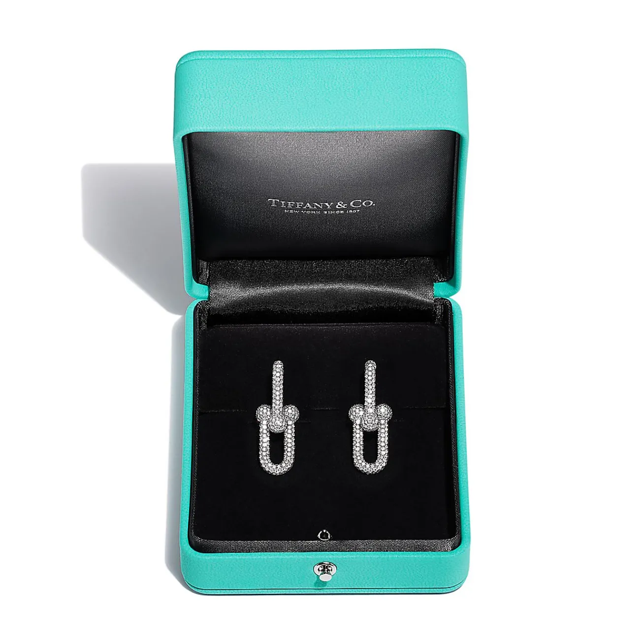 Tiffany & Co. Tiffany HardWear Large Link Earrings in White Gold with Pavé Diamonds | ^ Earrings|New Jewelry