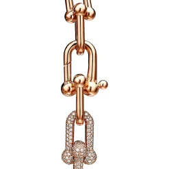 Tiffany & Co. Tiffany HardWear Large Link Bracelet in Rose Gold with Pavé Diamonds | ^ Bracelets|Rose Gold Jewelry