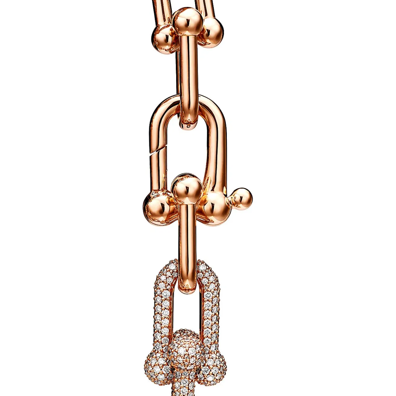 Tiffany & Co. Tiffany HardWear Large Link Bracelet in Rose Gold with Pavé Diamonds | ^ Bracelets|Rose Gold Jewelry