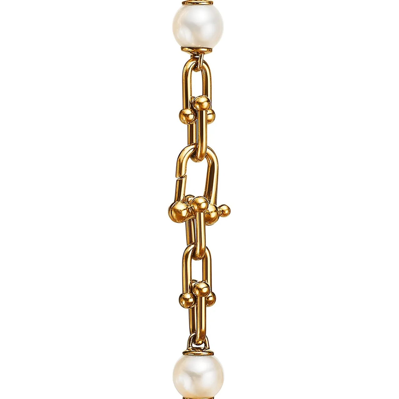 Tiffany & Co. Tiffany HardWear Link Bracelet in Yellow Gold with Freshwater Pearls | ^ Bracelets|Gifts for Her
