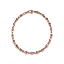 Tiffany & Co. Tiffany HardWear Medium Link Necklace in Rose Gold with Diamonds | ^ Necklaces & Pendants|New Jewelry