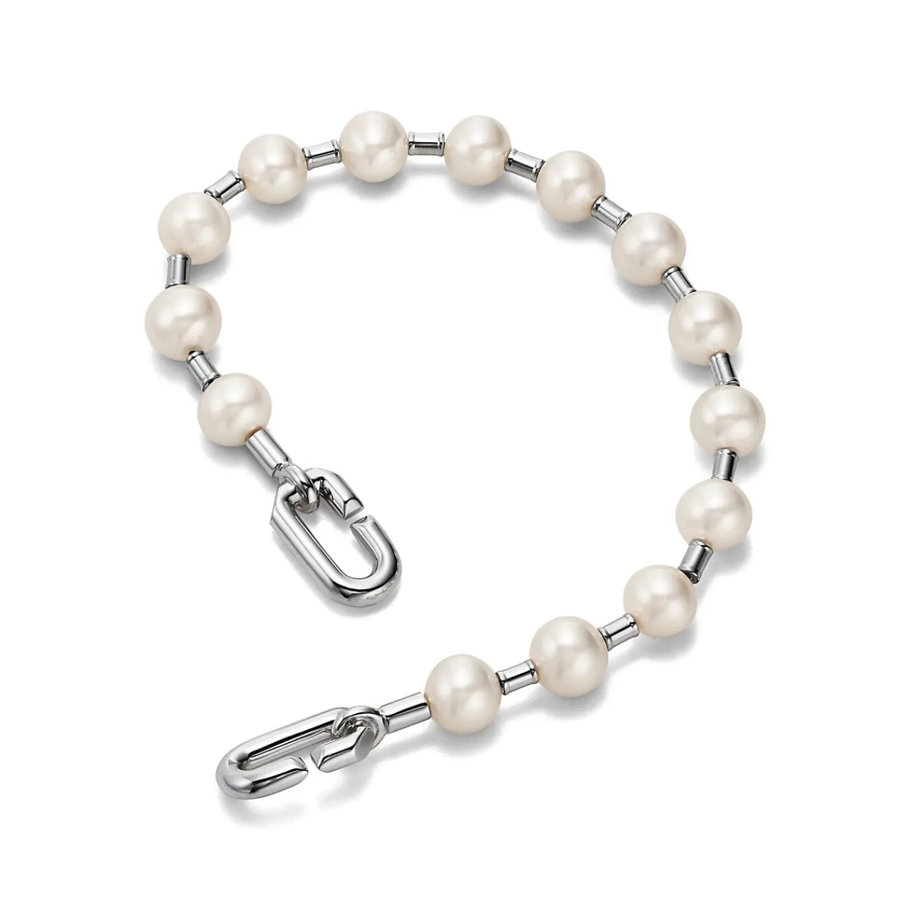 Tiffany & Co. Tiffany HardWear Pearl Bracelet in Silver, 7-8 mm | ^ Bracelets|Men's Jewelry