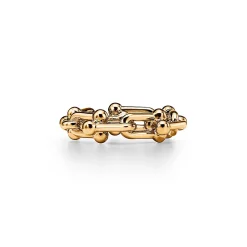 Tiffany & Co. Tiffany HardWear Small Link Ring in Yellow Gold with Diamonds | ^ Rings|New Jewelry
