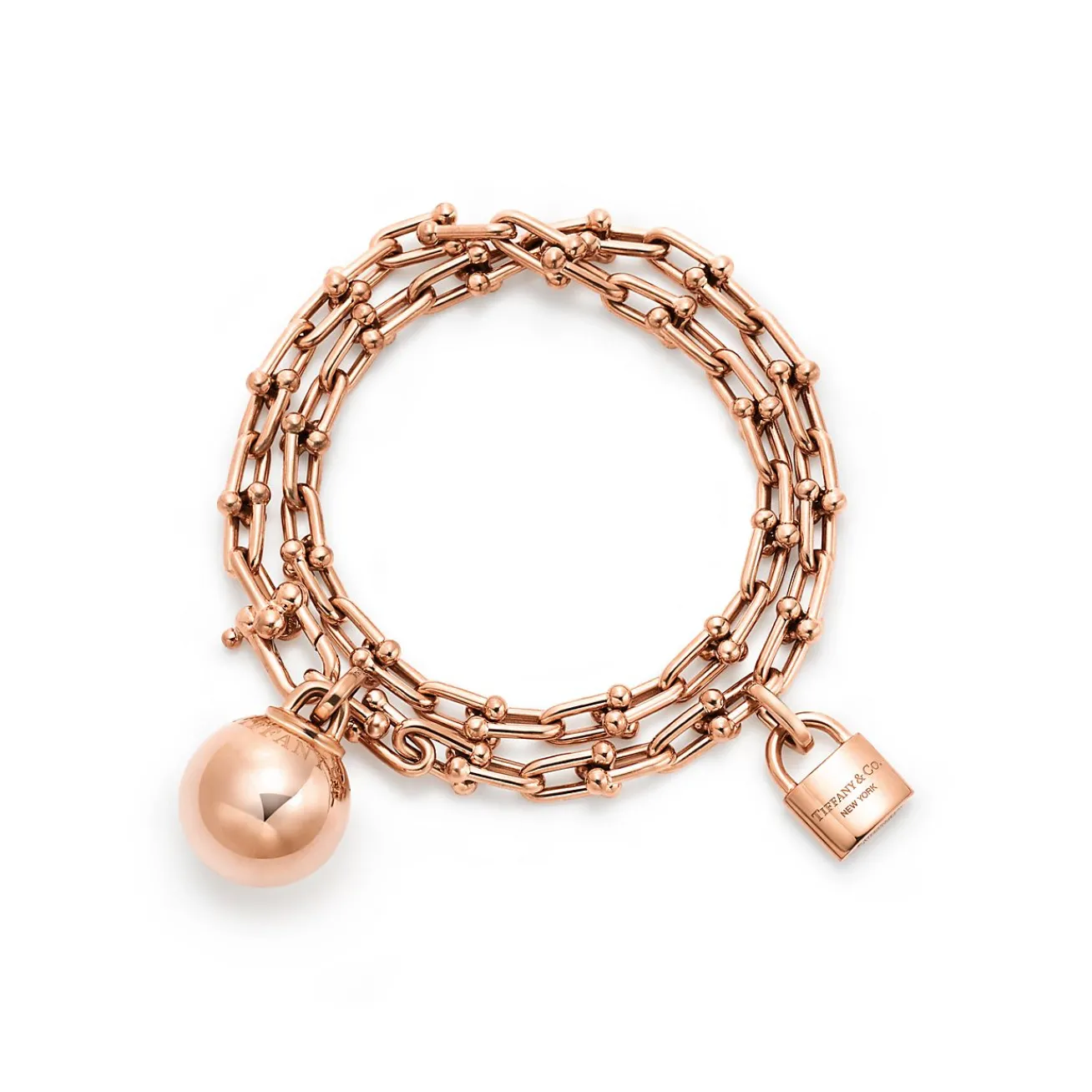 Tiffany & Co. Tiffany HardWear Small Wrap Bracelet in Rose Gold | ^ Bracelets|Men's Jewelry