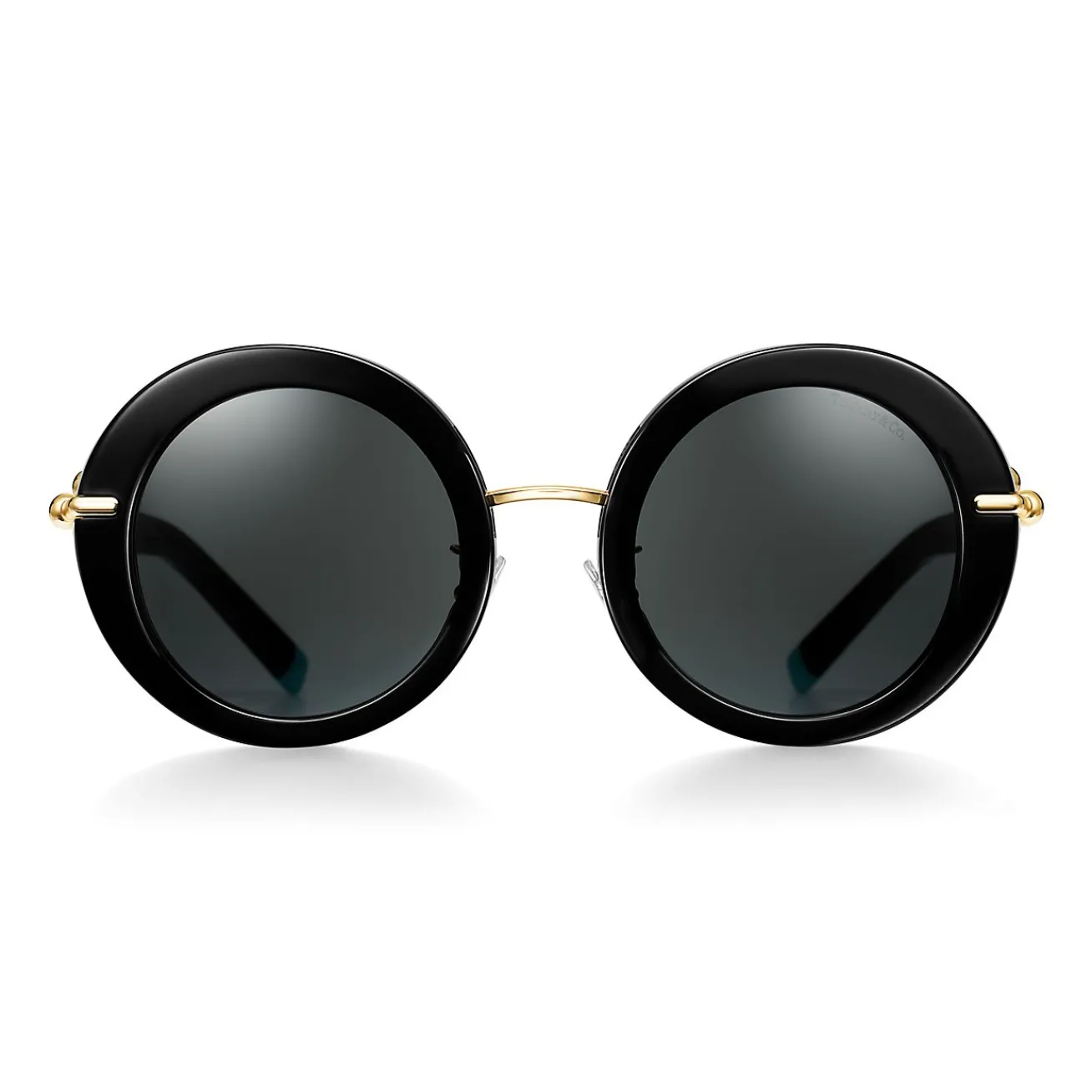Tiffany & Co. Tiffany HardWear Sunglasses in Black Acetate with Dark Gray Lenses | ^Women Tiffany HardWear|Sunglasses