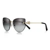 Tiffany & Co. Tiffany HardWear Sunglasses in Pale Gold-colored Metal with Gray Gradient Lenses | ^Women Tiffany HardWear|Sunglasses