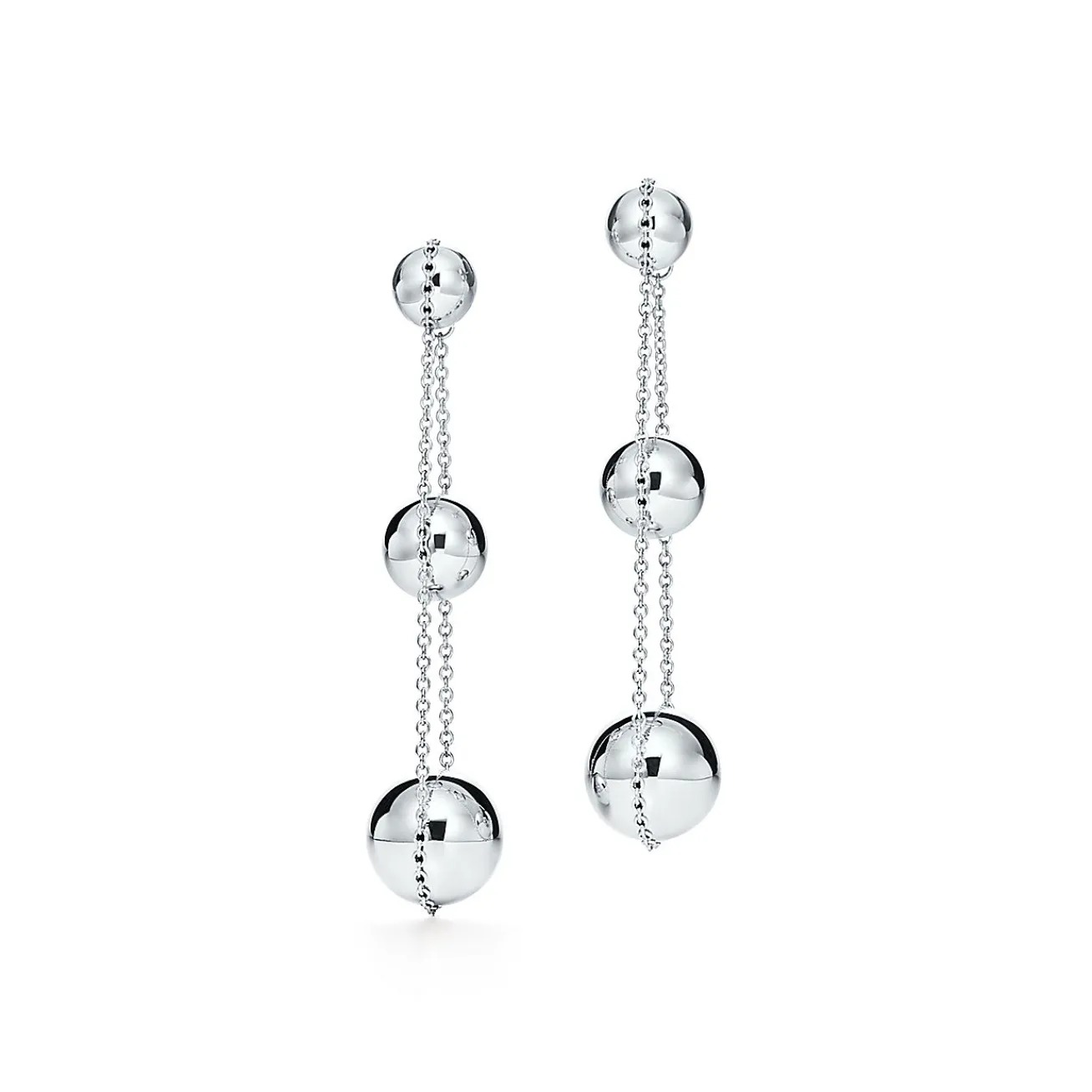 Tiffany & Co. Tiffany HardWear triple drop earrings in sterling silver. | ^ Earrings|Bold Silver Jewelry
