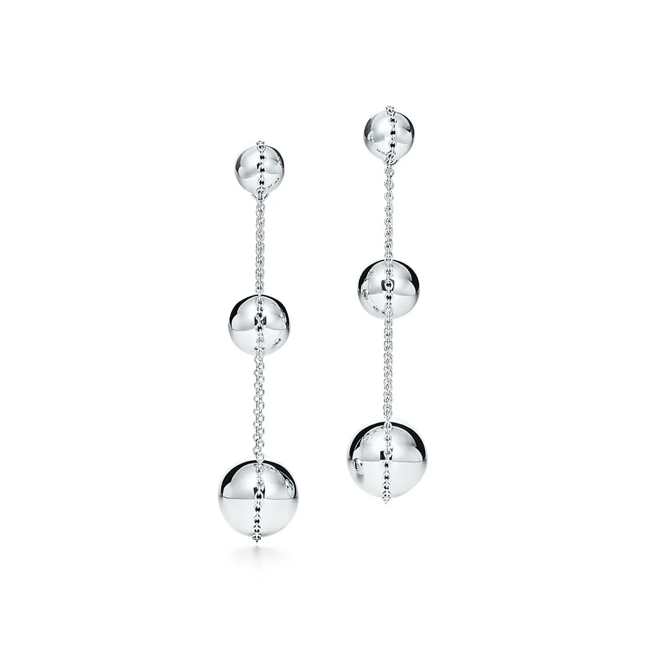 Tiffany & Co. Tiffany HardWear triple drop earrings in sterling silver. | ^ Earrings|Bold Silver Jewelry