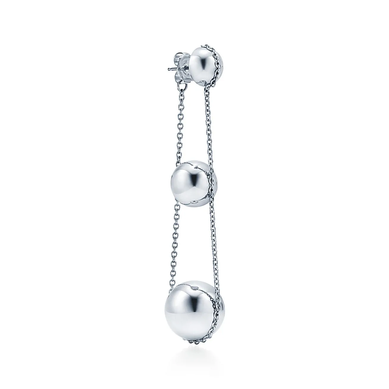 Tiffany & Co. Tiffany HardWear triple drop earrings in sterling silver. | ^ Earrings|Bold Silver Jewelry