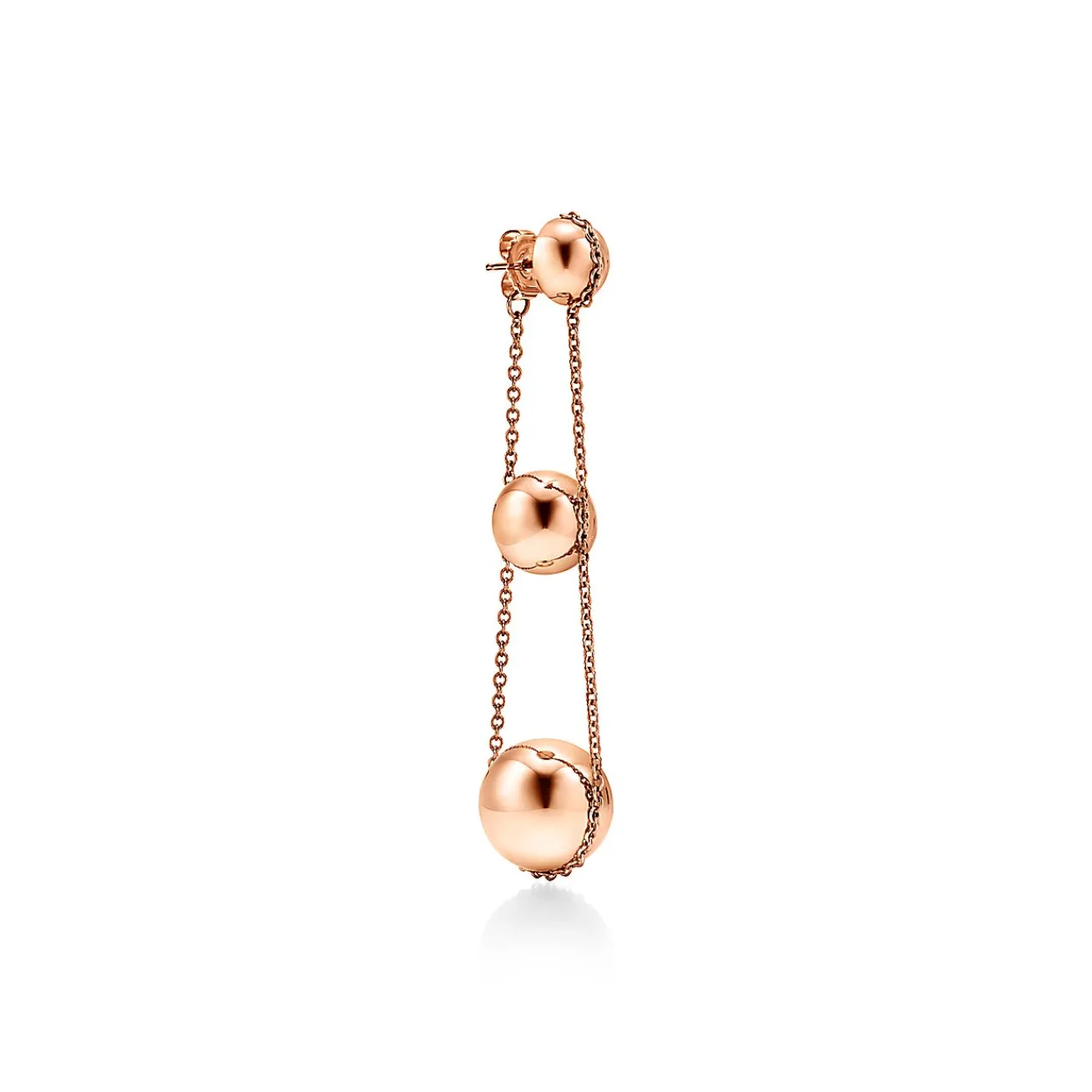 Tiffany & Co. Tiffany HardWear triple drop earrings in 18k rose gold. | ^ Earrings|Rose Gold Jewelry