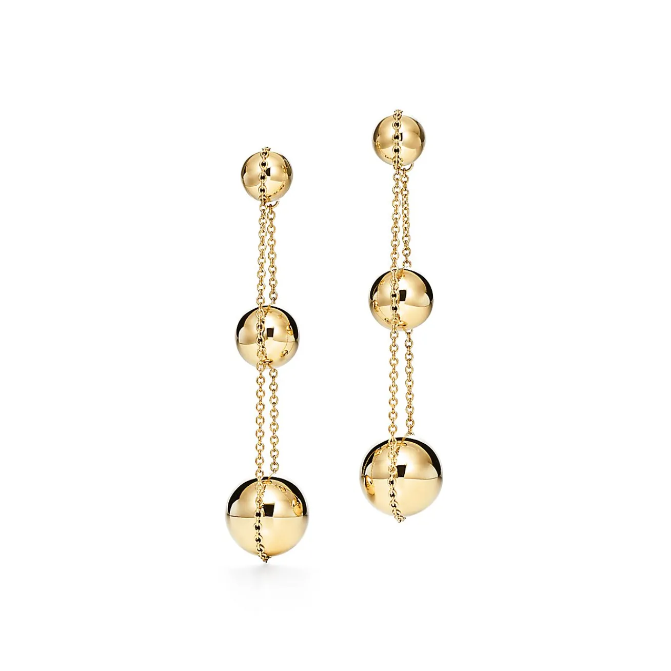 Tiffany & Co. Tiffany HardWear triple drop earrings in 18k gold. | ^ Earrings|Gold Jewelry