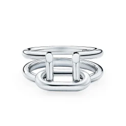 Tiffany & Co. Tiffany HardWear two-row ring in sterling silver. | ^ Rings|Bold Silver Jewelry