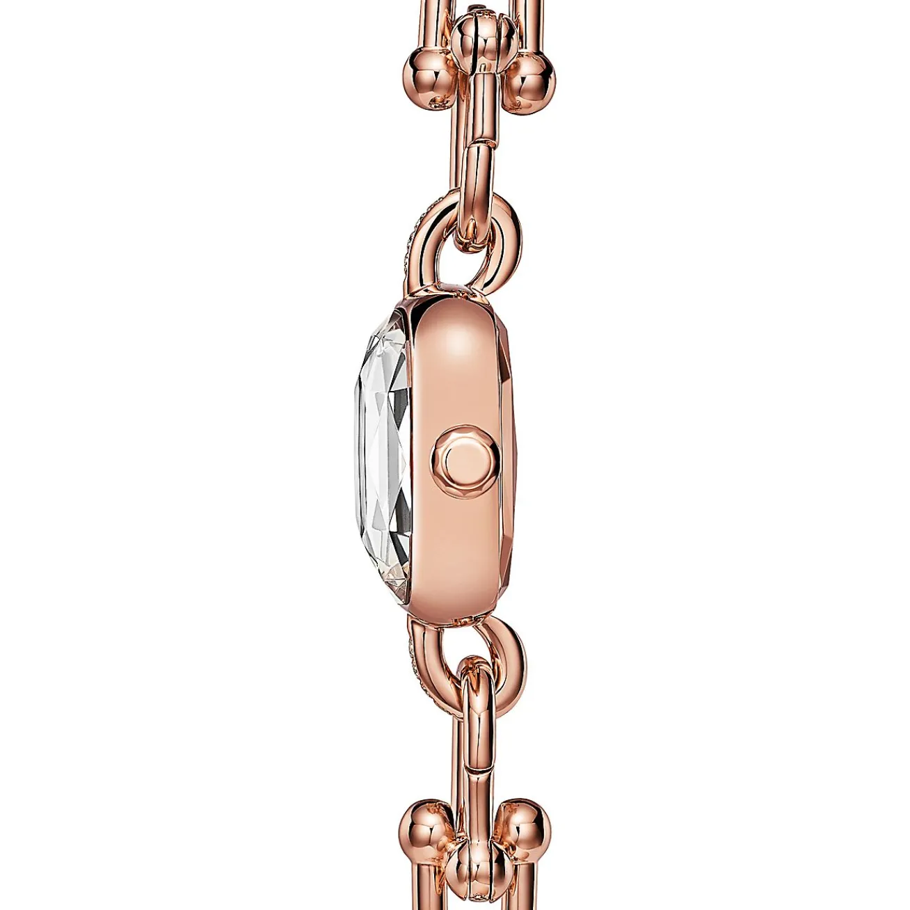 Tiffany & Co. Tiffany HardWear Watch in Rose Gold with Pavé Diamonds and White Mother-of-pearl | ^Women Fine Watches|Tiffany HardWear