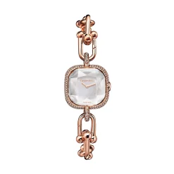 Tiffany & Co. Tiffany HardWear Watch in Rose Gold with Pavé Diamonds and White Mother-of-pearl | ^Women Fine Watches|Tiffany HardWear