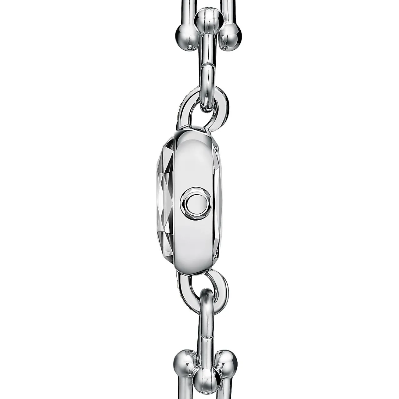 Tiffany & Co. Tiffany HardWear Watch in Sterling Silver and Steel with Diamonds | ^Women Fine Watches|Tiffany HardWear
