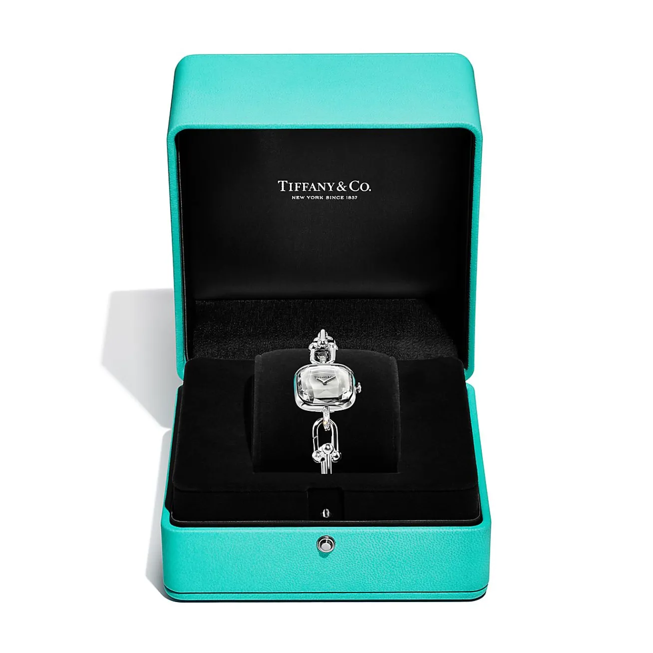 Tiffany & Co. Tiffany HardWear Watch in Sterling Silver and Steel with Diamonds | ^Women Fine Watches|Tiffany HardWear