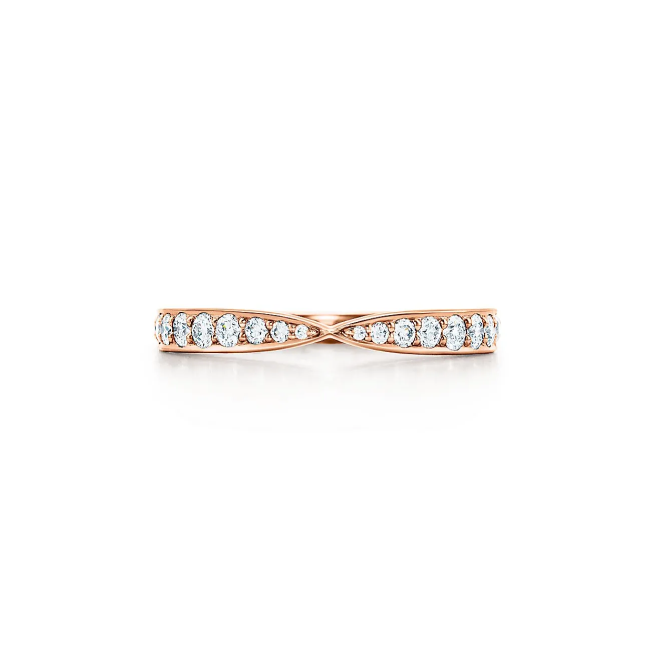 Tiffany & Co. Tiffany Harmony® Band Ring in Rose Gold with Diamonds, 1.8 mm | ^Women Rings|Stacking Rings