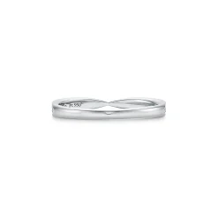 Tiffany & Co. Tiffany Harmony® Band Ring in Platinum with Diamonds, 1.8 mm | ^Women Rings|Stacking Rings
