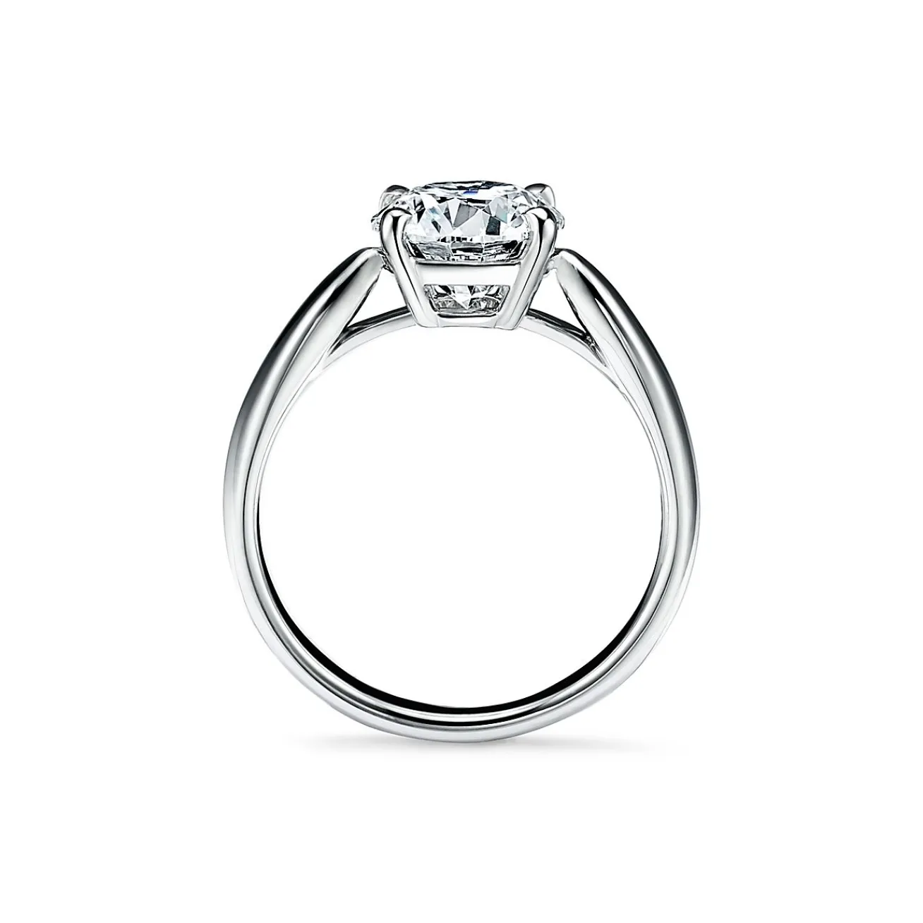 Tiffany & Co. Tiffany Harmony® engagement ring in platinum: a study in balance and grace. | ^ Engagement Rings