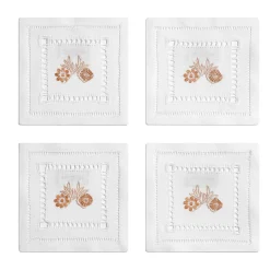 Tiffany & Co. Tiffany Heritage Coasters Set of Four, in Carnelian Linen | ^ Table Linens