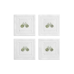 Tiffany & Co. Tiffany Heritage Coasters Set of Four, in Jade Green Linen | ^ Table Linens