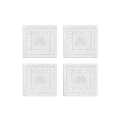 Tiffany & Co. Tiffany Heritage Coasters Set of Four, in White Linen | ^ Table Linens