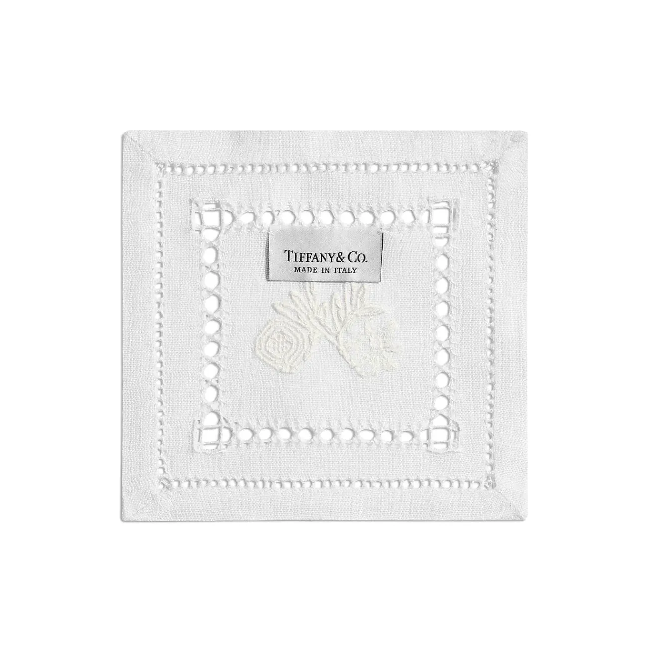 Tiffany & Co. Tiffany Heritage Coasters Set of Four, in White Linen | ^ Table Linens
