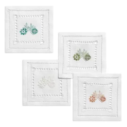 Tiffany & Co. Tiffany Heritage Coasters Set of Four, in White Linen | ^ Table Linens