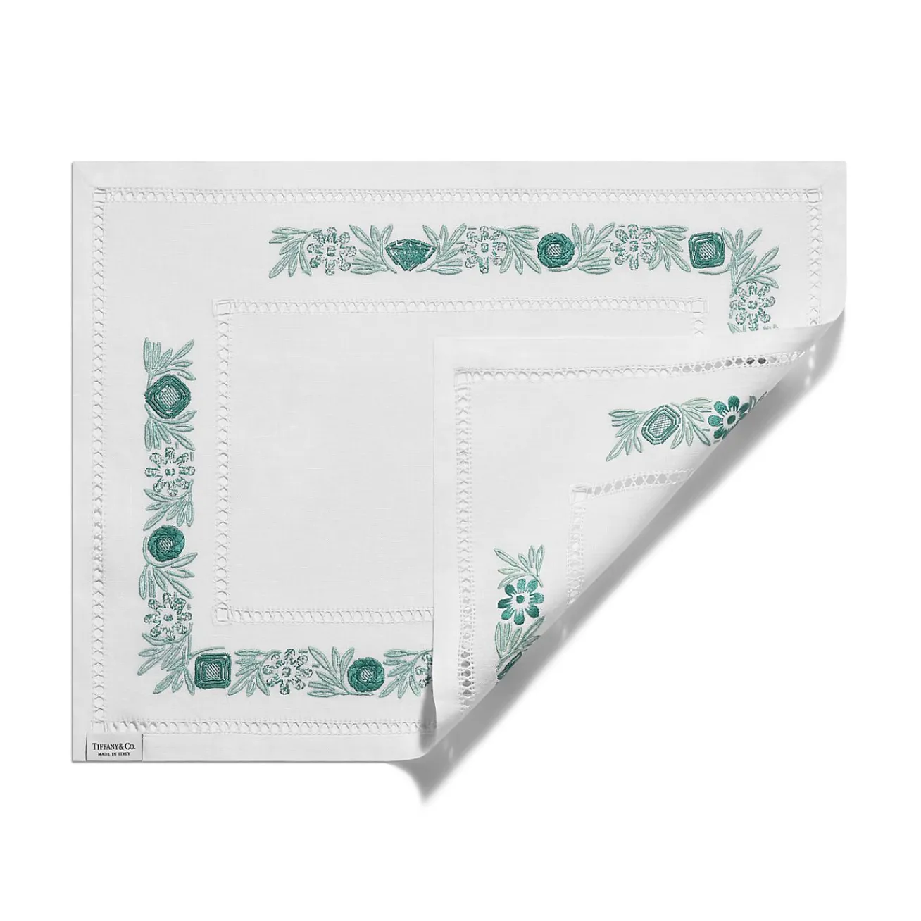 Tiffany & Co. Tiffany Heritage Place Mats Set of Four, in Tiffany Blue® Linen | ^ Table Linens