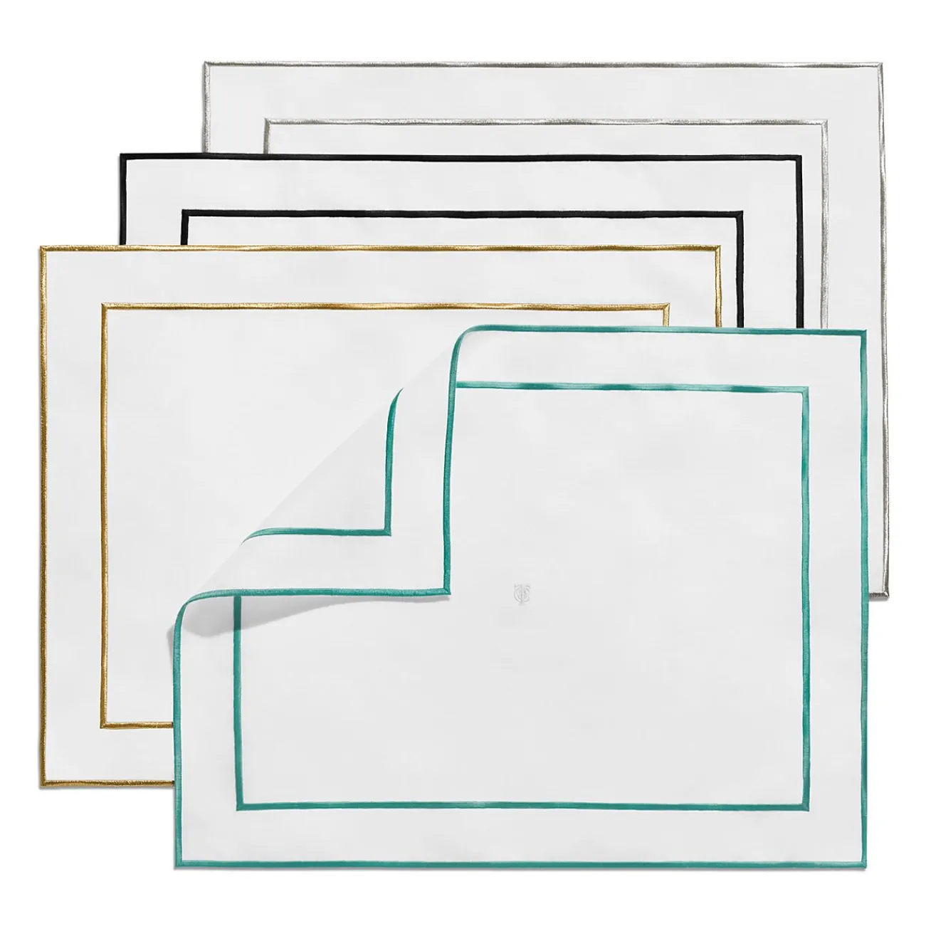 Tiffany & Co. Tiffany Home Essentials Embroidered Placemats in Linen, Set of Four | ^ The Home|Housewarming Gifts
