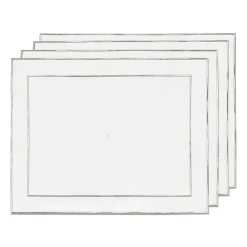 Tiffany & Co. Tiffany Home Essentials Embroidered Placemats in Linen, Set of Four | ^ Decor|Table Linens