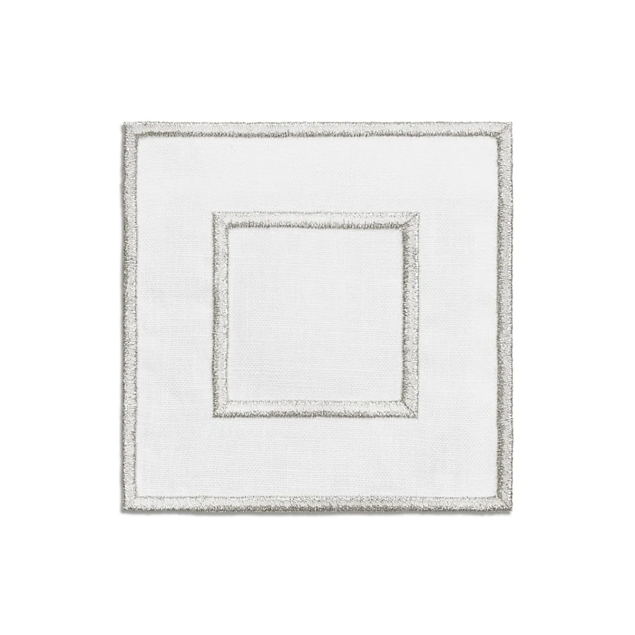 Tiffany & Co. Tiffany Home Essentials Embroidered Coasters in Linen, Set of Four | ^ Decor|Table Linens