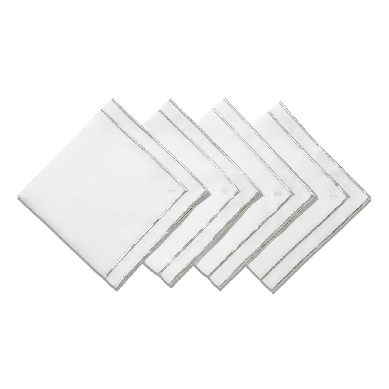 Tiffany & Co. Tiffany Home Essentials Embroidered Napkins in Linen, Set of Four | ^ Decor|Table Linens