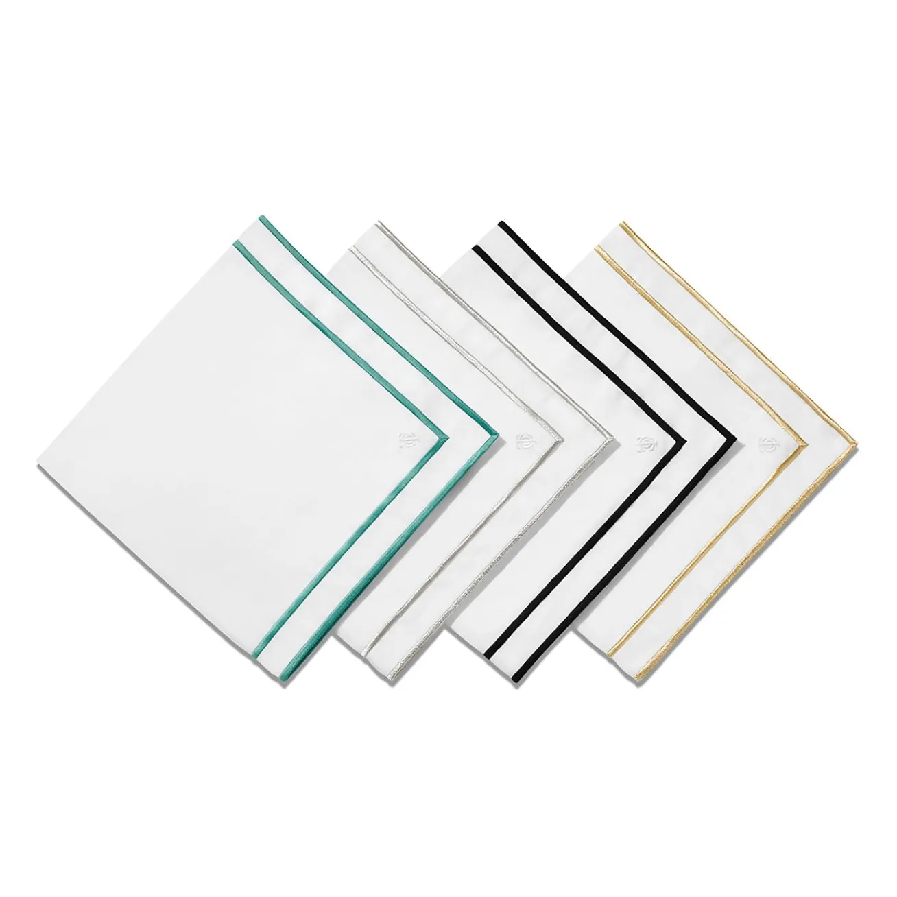 Tiffany & Co. Tiffany Home Essentials Embroidered Napkins in Linen, Set of Four | ^ Decor|Table Linens