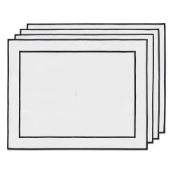Tiffany & Co. Tiffany Home Essentials Embroidered Placemats in Linen, Set of Four | ^ Decor|Table Linens
